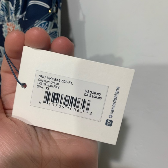 CARVE Designs Women's Cayman Dress Batik Floral XL NWT - Picture 5 of 13